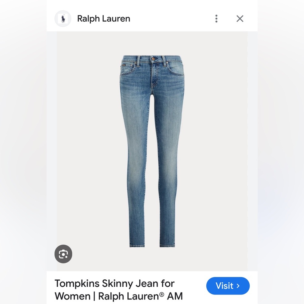Ralph Lauren polo Tompkins skinny jeans